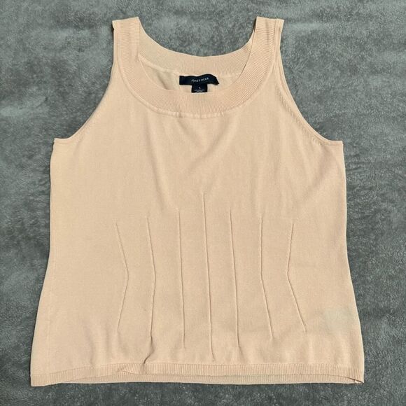 Jones Wear Vintage 90s Rayon/Nylon Cutaway Tank L - Picture 1 of 6